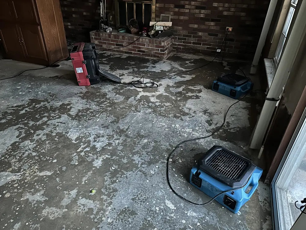 Restoration equipment on a San Jose job