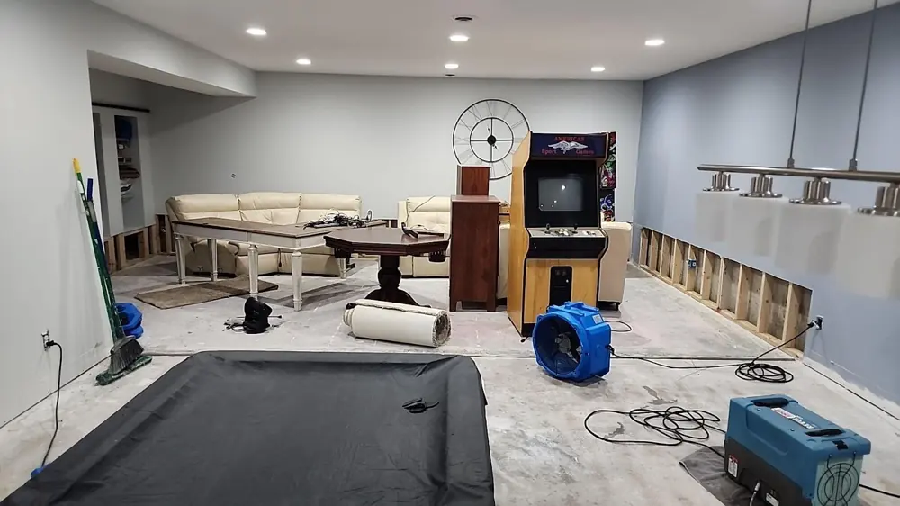 Restoration equipment on a San Jose job